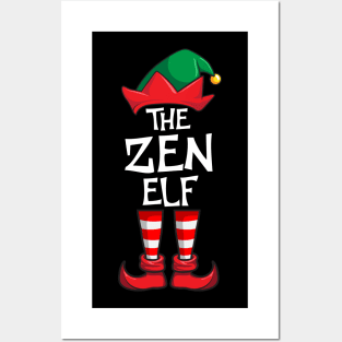 Zen Elf Matching Family Christmas Yoga Posters and Art